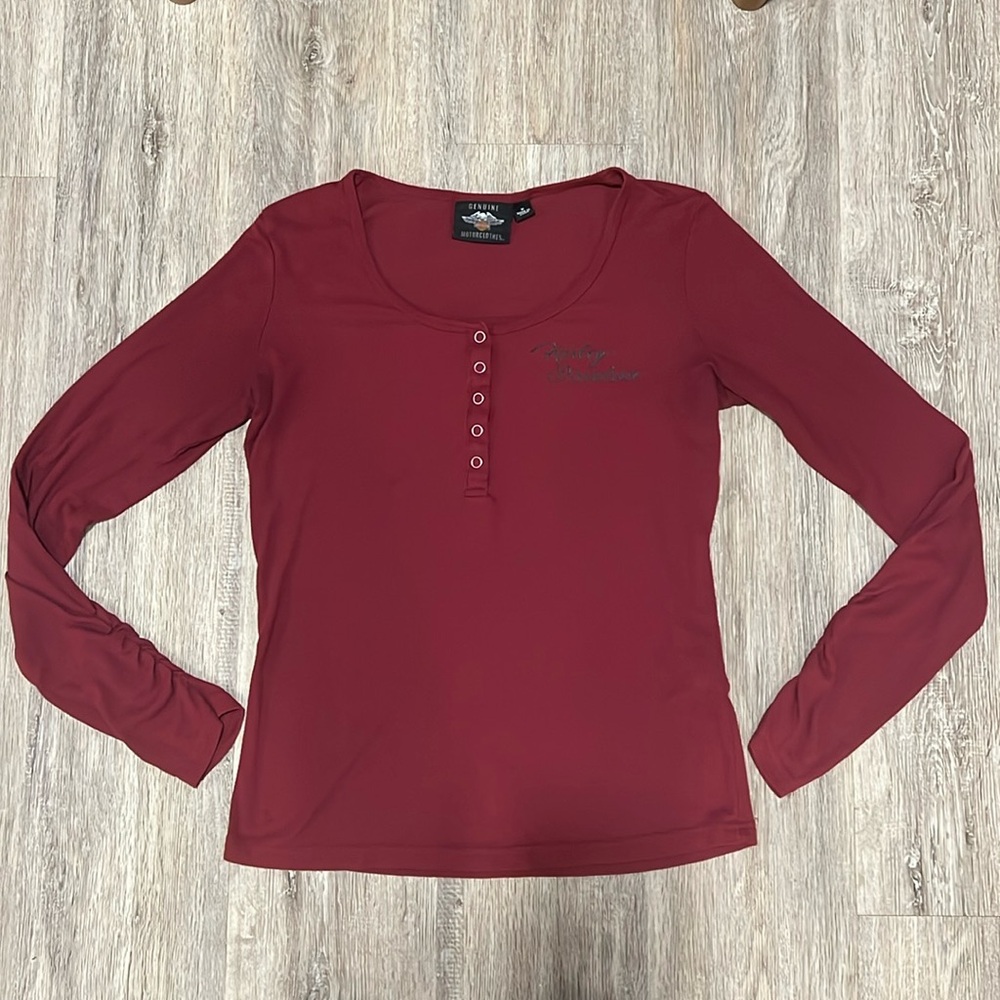 Harley-Davidson Quarter Button Up Long Sleeve Tee
